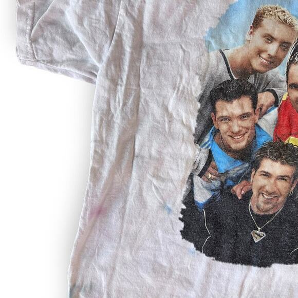 Vintage 90s NSync Band T Shirt White World Tour Delta - Picture 7 of 7